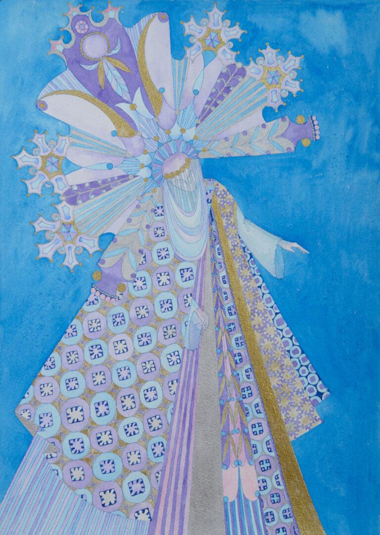 IceMaiden. Serie 'Five Seasons'. Ink & aquarelle on paper 25x35 cm. 2023