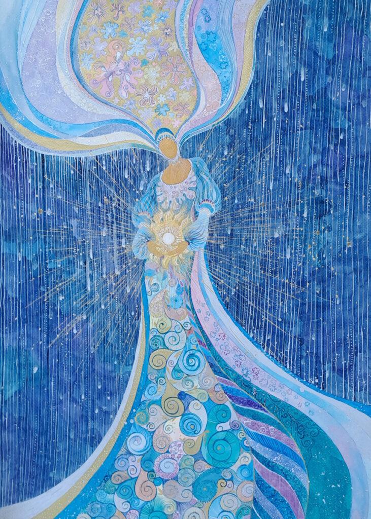 Donatrice di Vita. III. Ink on paper, 50x70 cm. 2024