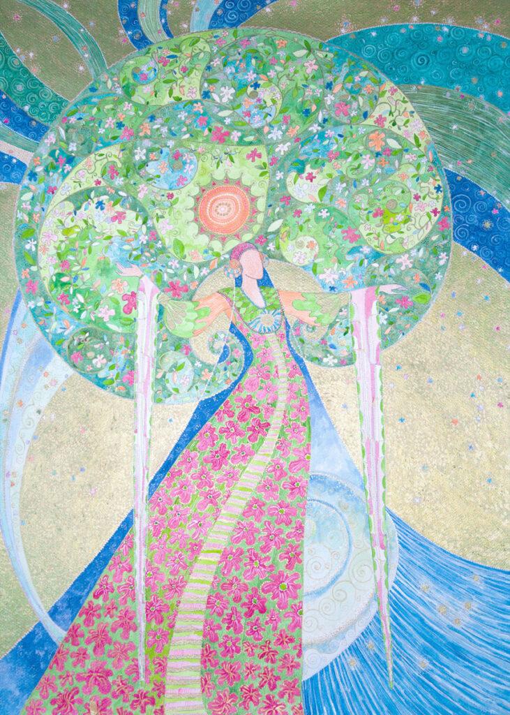 Anastasia. Serie 'The Name of Goddess'. Ink on paper, 56x76 cm. 2023