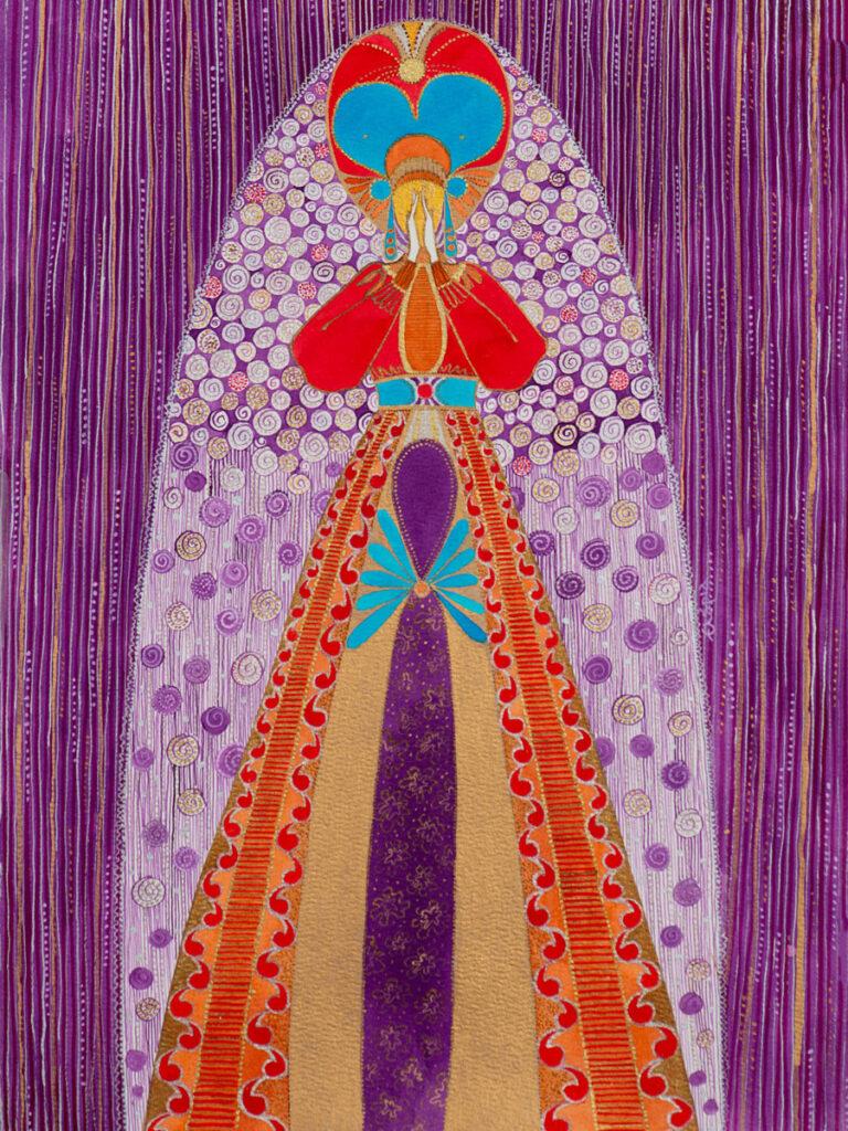 Elaria — Testimony of Silence. Ink on paper, 30x40 cm. 2025