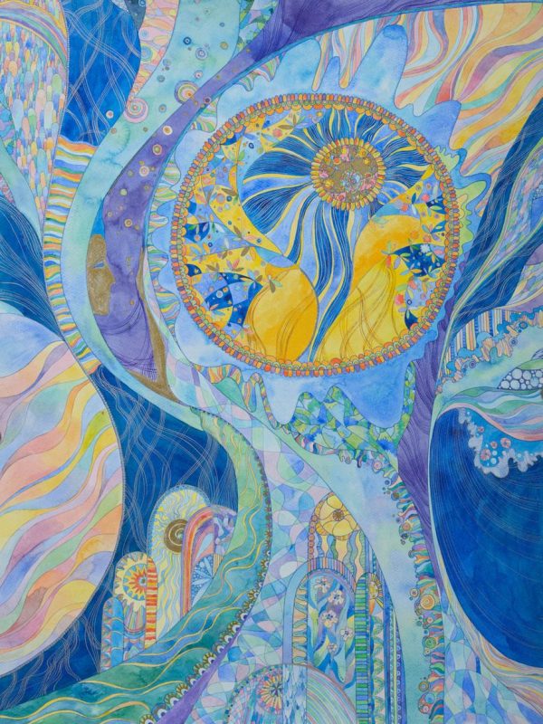 The Tree of Life. Serie 'The Fourth Dimension'. Ink & aquarelle on paper 56x76 cm. 2022