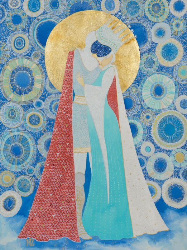 The Kiss. Ink on paper, 50x70 cm. 2024