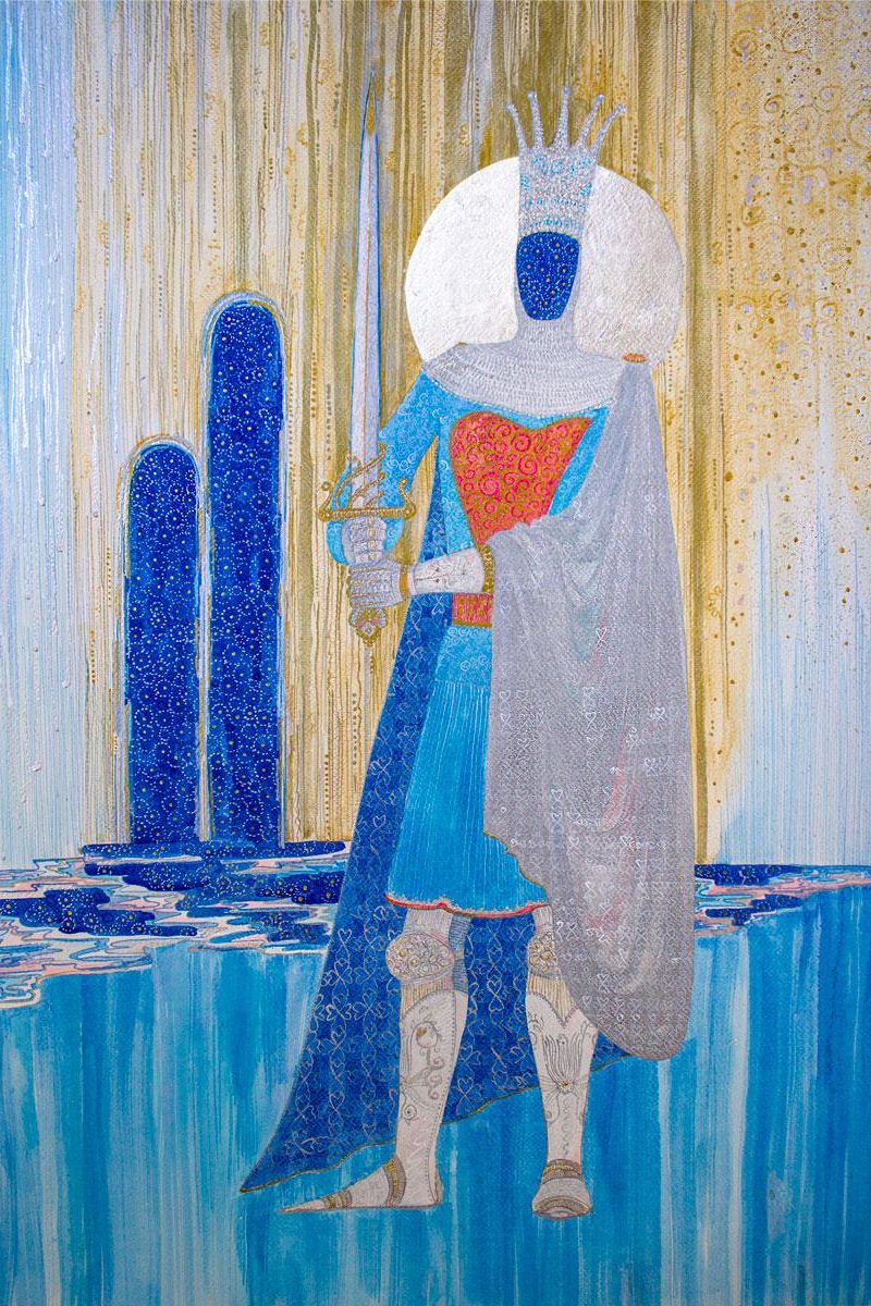 Mirror and Sword. The Sword. Ink on Paper, 50x70 cm. 2024